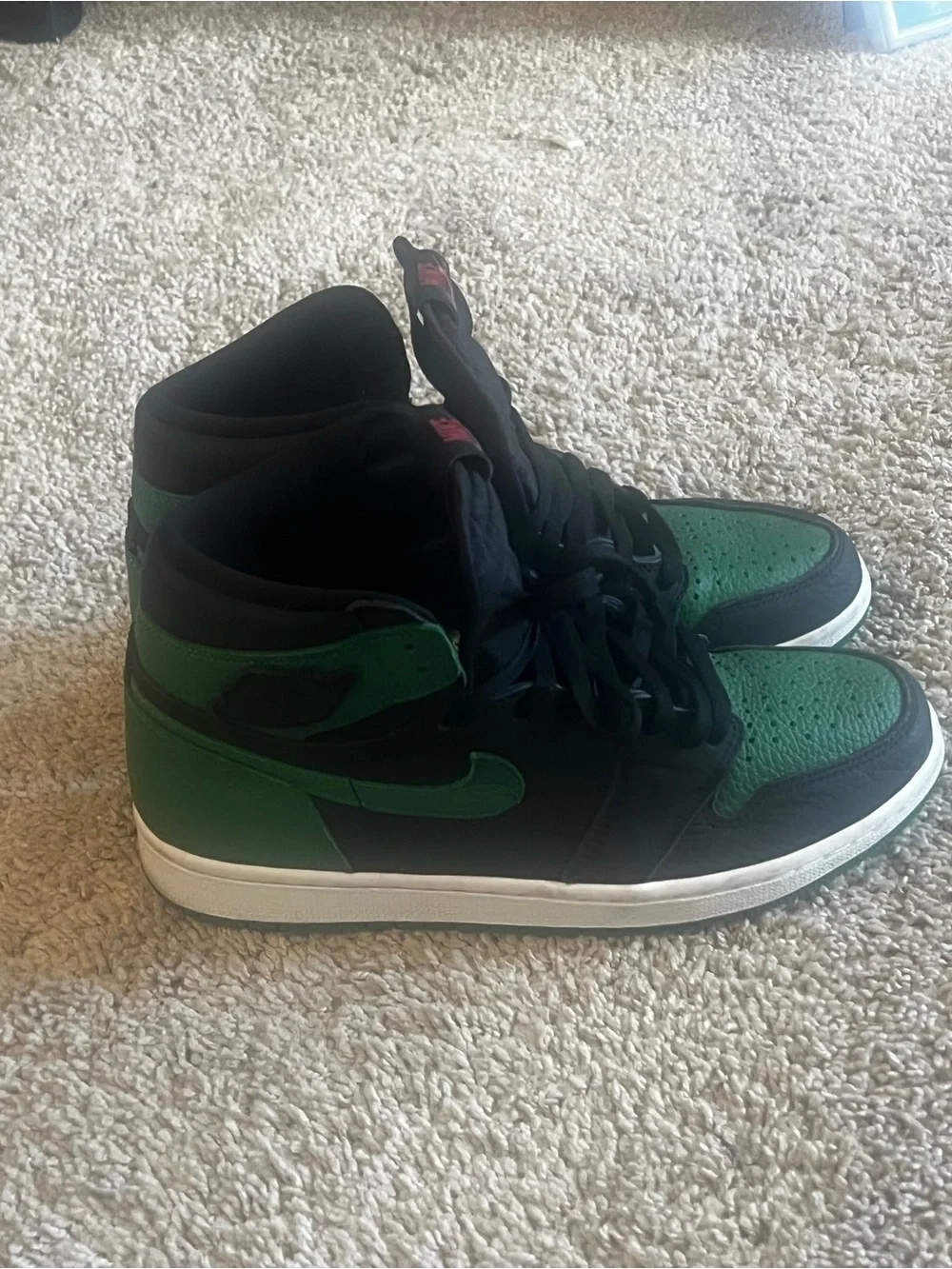 Jordan High-Top Sneakers in Green and Black